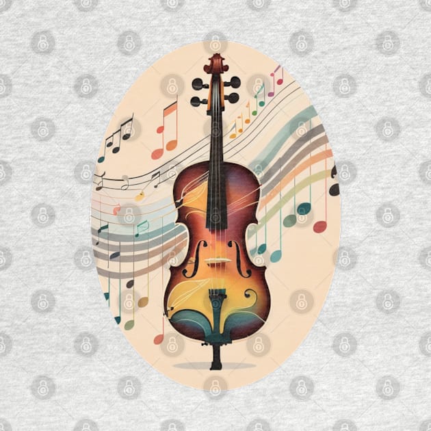 Illustrated Violin by Virshan